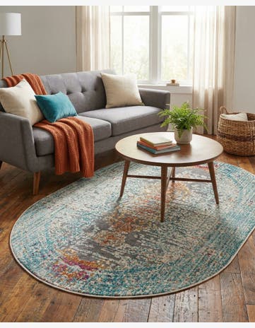 Blue Budapest Oval Rug