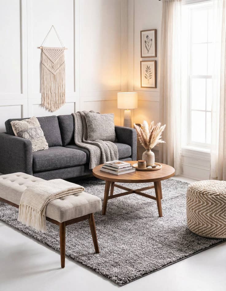 Detail image of 6' 5 x 6' 5 Jill Zarin Shaggy Chic Square Rug