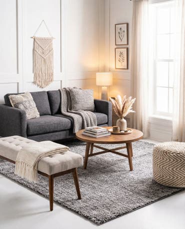  6' 5 x 6' 5 Jill Zarin Shaggy Chic Square Rug