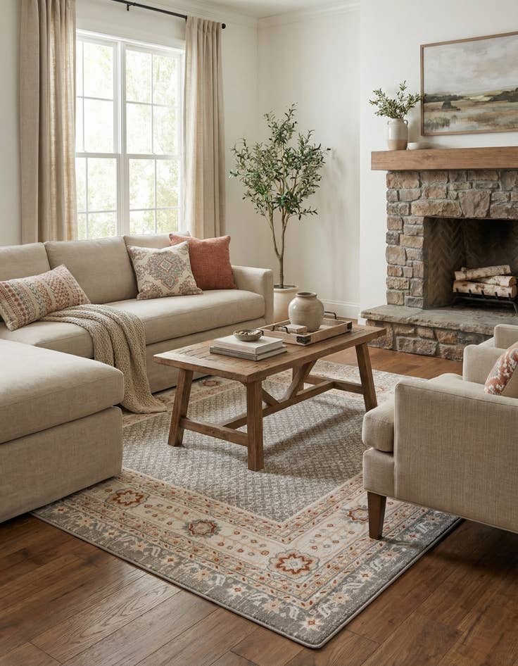 Detail image of  7' 10 x 7' 10 Charlotte Square Rug