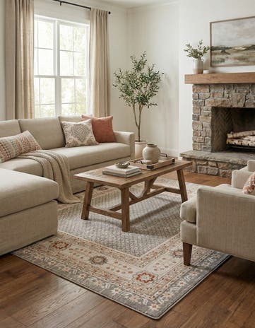 Steel gray Charlotte Square Rug