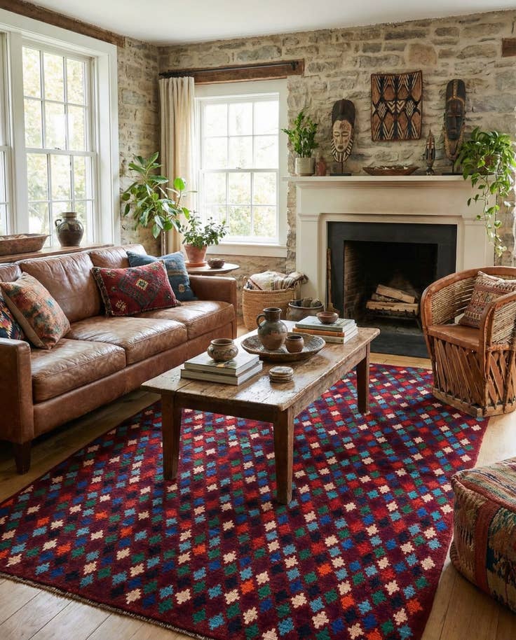 Detail image of 5' x 6' 7 Hand Knotted Balouch Wool Rug