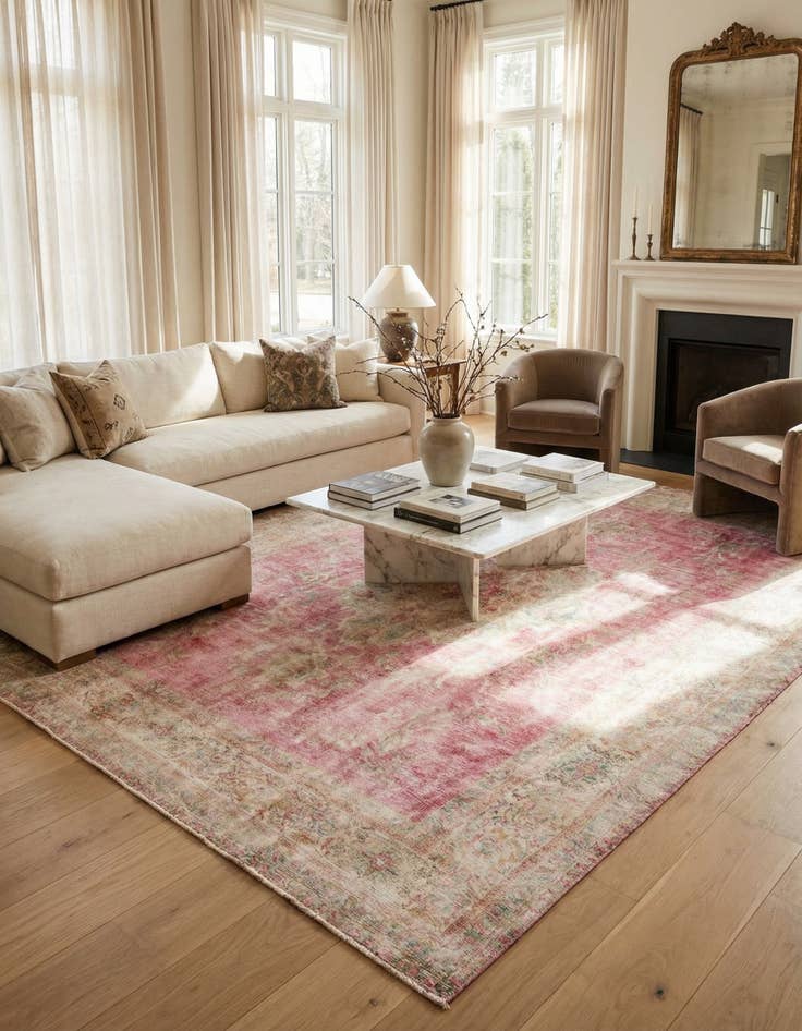 Detail image of 9' 8 x 12' 8  Hand Knotted Ultra Vintage Persian Wool Rug