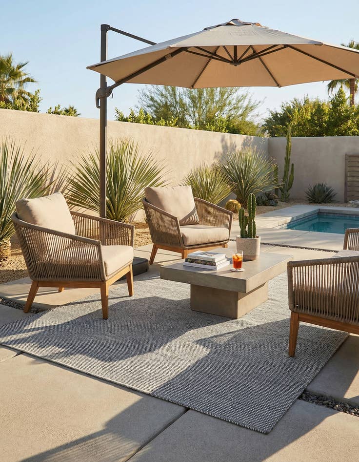 Detail image of 6' 1 x 9' Easy-Clean Jill Zarin Palm Springs Indoor / Outdoor Rug