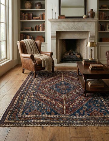 4' 9 x 6' 5 Ghashghai Wool Rug