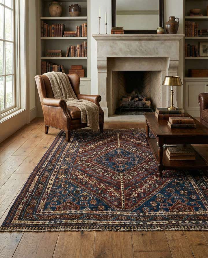 4' 9 x 6' 5 Ghashghai Wool Rug