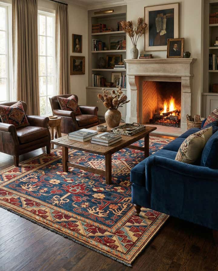 6' x 7' 9 Hand Knotted Kazak Wool Rug