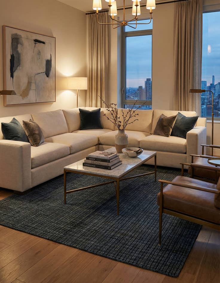 Detail image of  5' 6 x 8' 1  Hand Knotted Darya Wool Rug