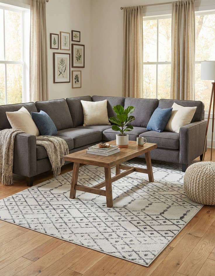 Detail image of 6' x 9' Paxon Trellis Rug