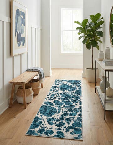 Blue Oasis Runner Rug