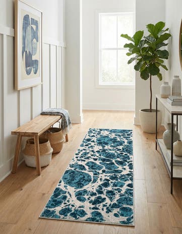 Blue Oasis Runner Rug