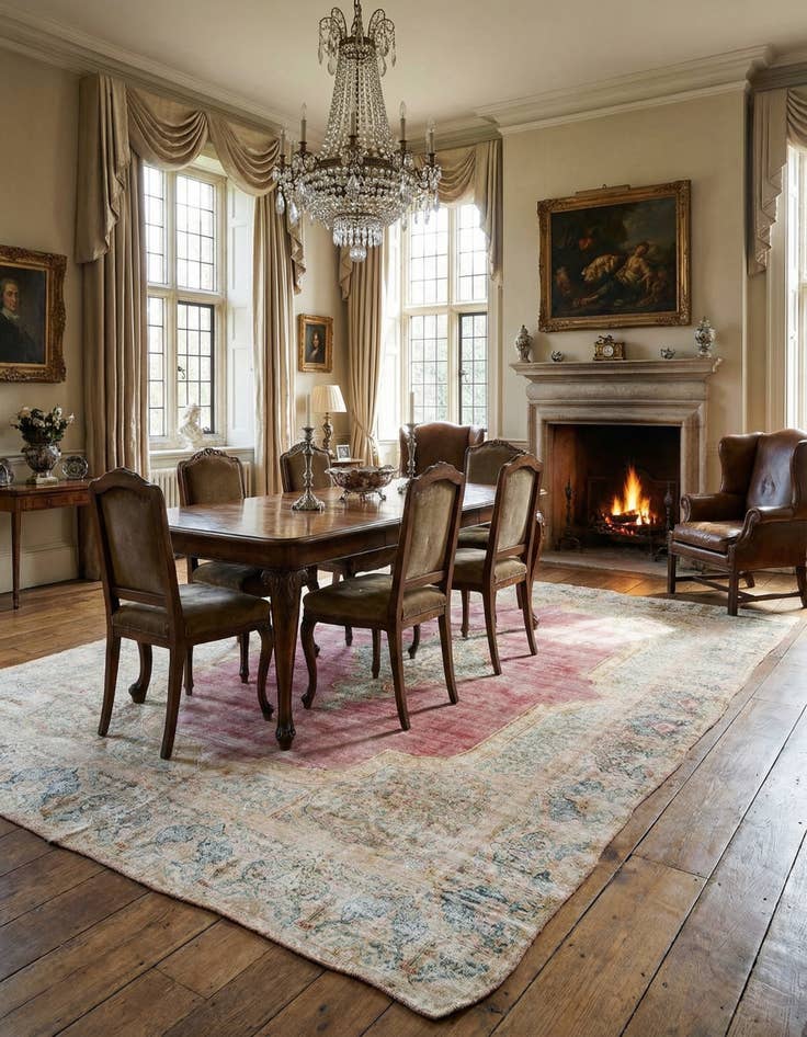 Detail image of 10' 2 x 13' 9 Vintage Royal Wool Rug