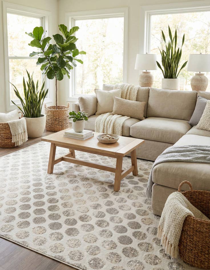 Detail image of 9' x 12' Easy-Clean Sabrina Soto Indoor / Outdoor Rug