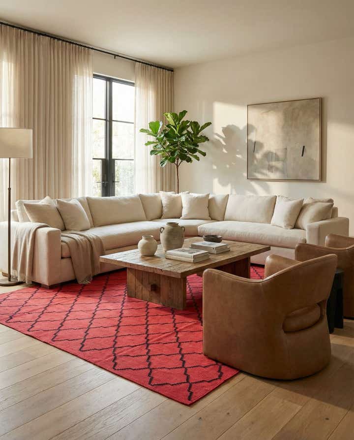 8' 4 x 9' 7 Hand Woven Kilim Modern Wool Rug