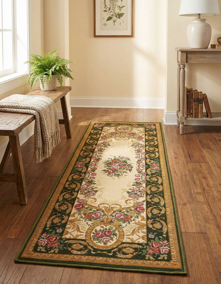 Detail image of 2' x 6'  Washable Traditional Indoor / Outdoor Runner Rug