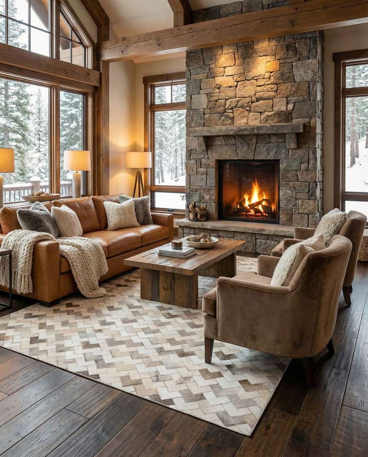 6' x 8' 11 Cowhide Stocks Rug