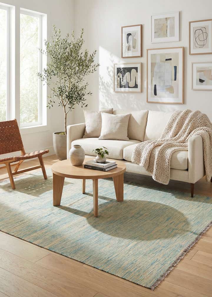 4' 10 x 6' 5 Hand Woven Kilim Modern Wool Rug