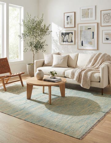 4' 10 x 6' 5 Hand Woven Kilim Modern Wool Rug