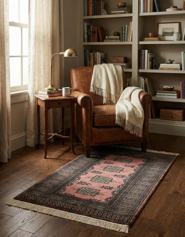 2' 6 x 4' 2 Hand Knotted Bokhara Oriental Wool Rug