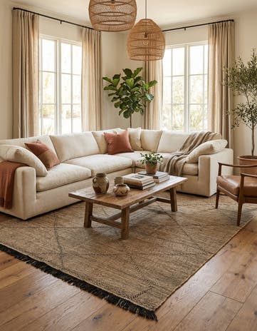 7' 4 x 9' 6 Hand Knotted Moroccan Wool Rug