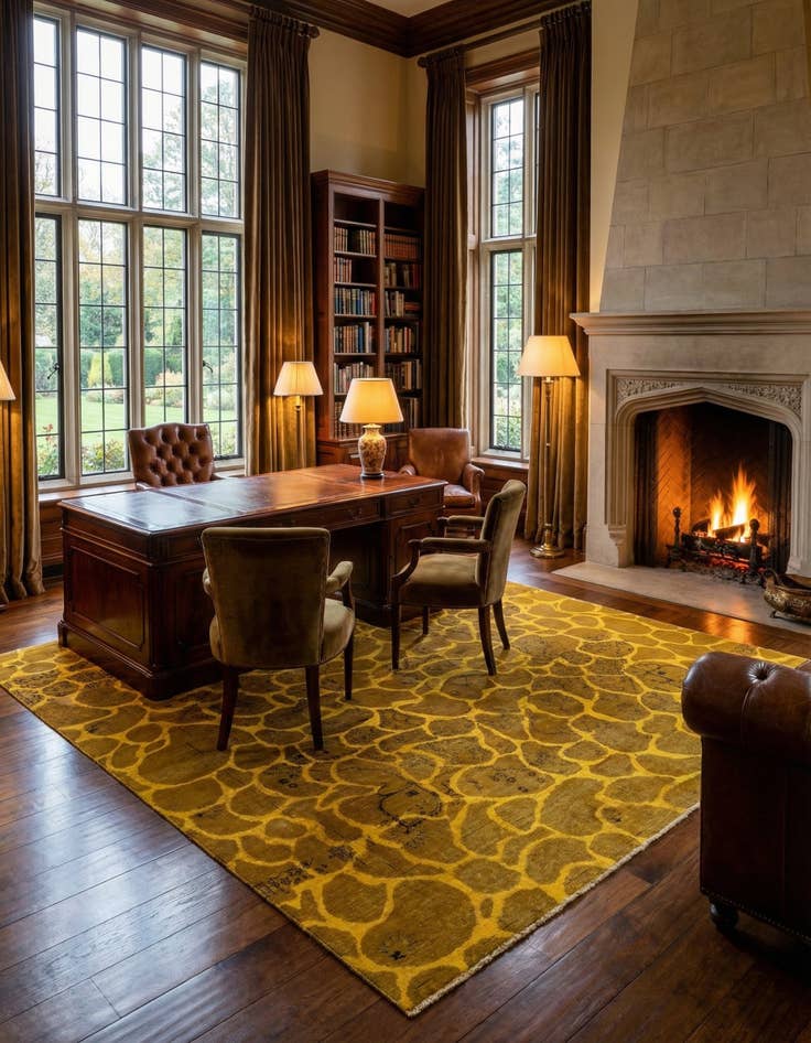 Detail image of 9' 3 x 9' 5 Vintage Royal Wool Square Rug