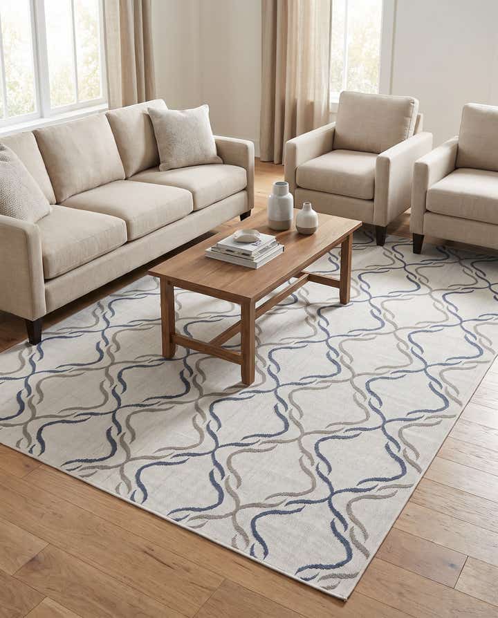 6' x 9' Easy-Clean Trellis Indoor / Outdoor Rug