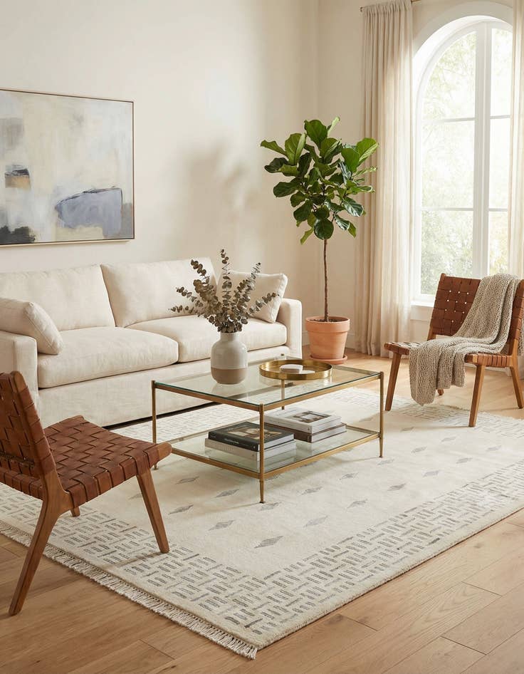 Detail image of  4' 10 x 6' 8  Hand Knotted Darya Wool Rug