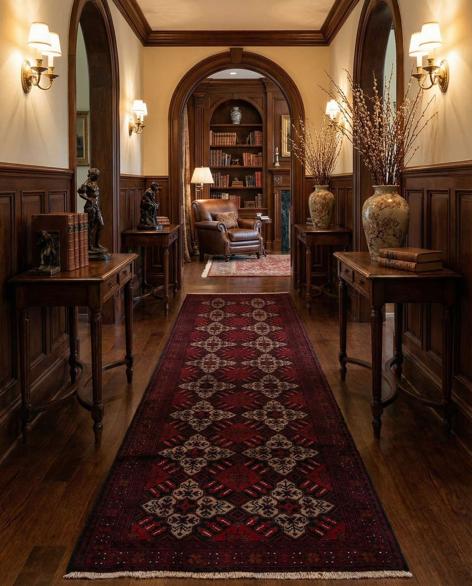 2' 9 x 9' 6 Hand Knotted Khal Mohammadi Wool Runner Rug