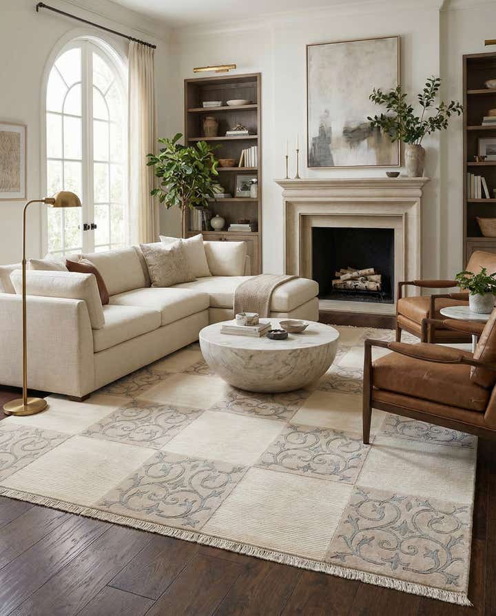 6' 7 x 9' 10 Hand Knotted Darya Wool Rug