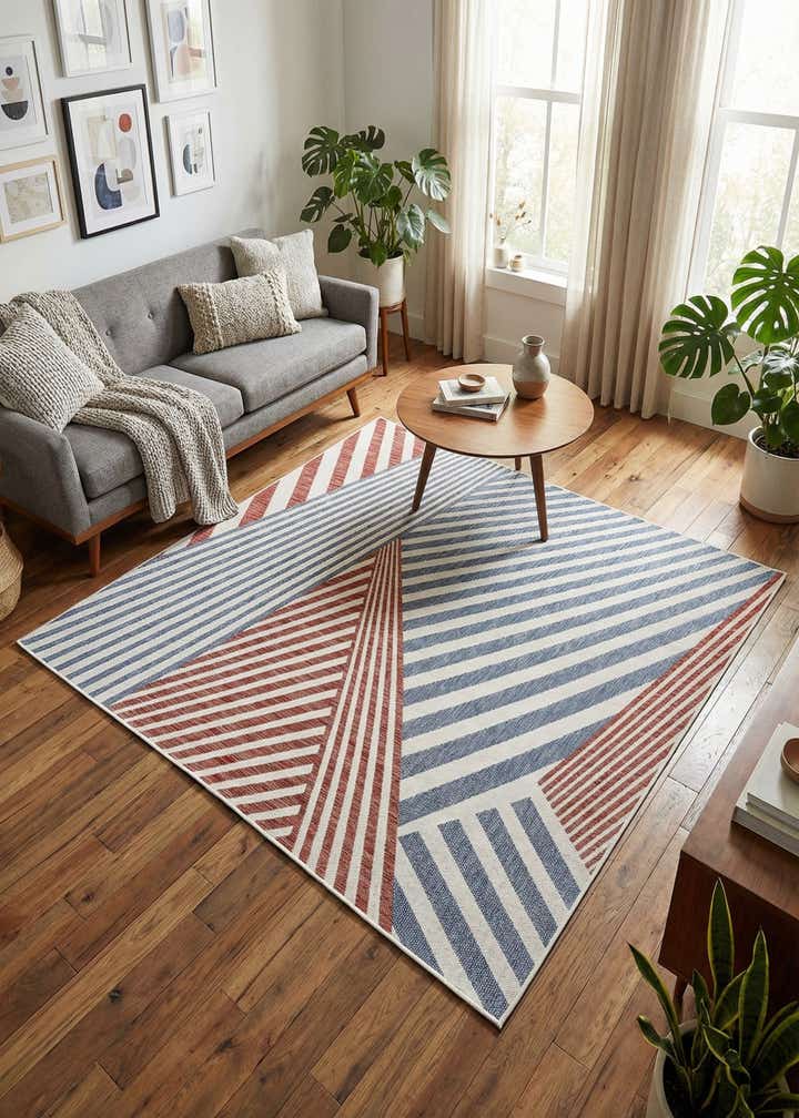 7' 10 x 7' 10 Easy-Clean Jill Zarin Indoor / Outdoor Square Rug
