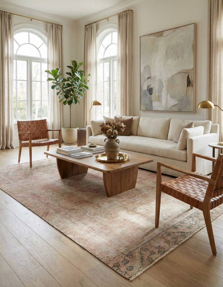 Detail image of 5' 8 x 8' 4  Hand Knotted Ultra Vintage Persian Wool Rug