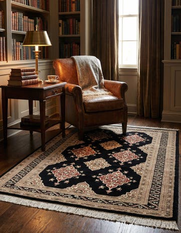 4' 3 x 6' Hand Knotted Bokhara Oriental Rug