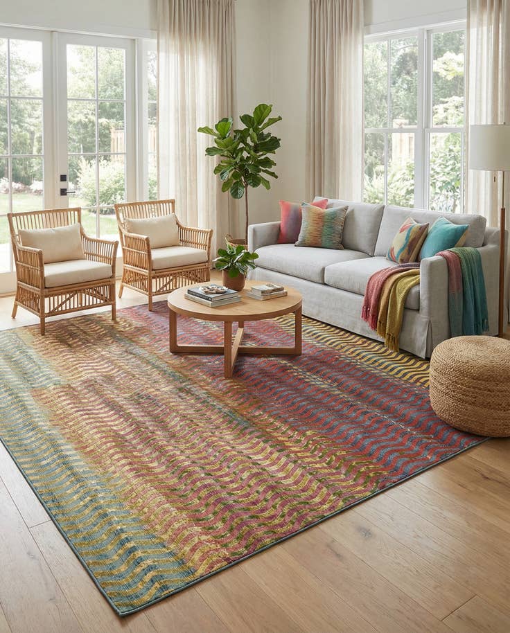 Detail image of 10' x 12' 2 Easy-Clean Modern Indoor / Outdoor Rug