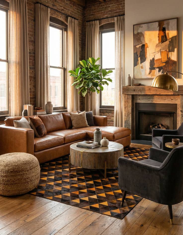 Detail image of 5' x 8' 1 Cowhide Stocks Rug