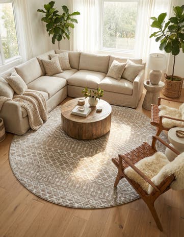 12' x 12' Kasbah Trellis Round Rug