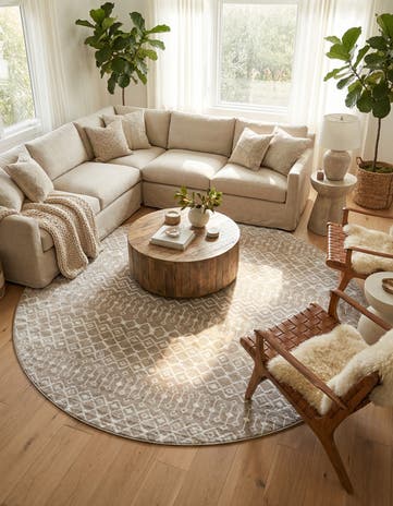 12' x 12' Kasbah Trellis Round Rug