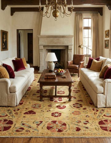 6' 6 x 9' 6 Hand Knotted Ariana Ziegler Oriental Rug