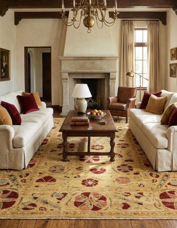 6' 6 x 9' 6 Hand Knotted Ariana Ziegler Oriental Rug