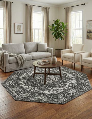 Dark Gray Arlington Octagon Rug