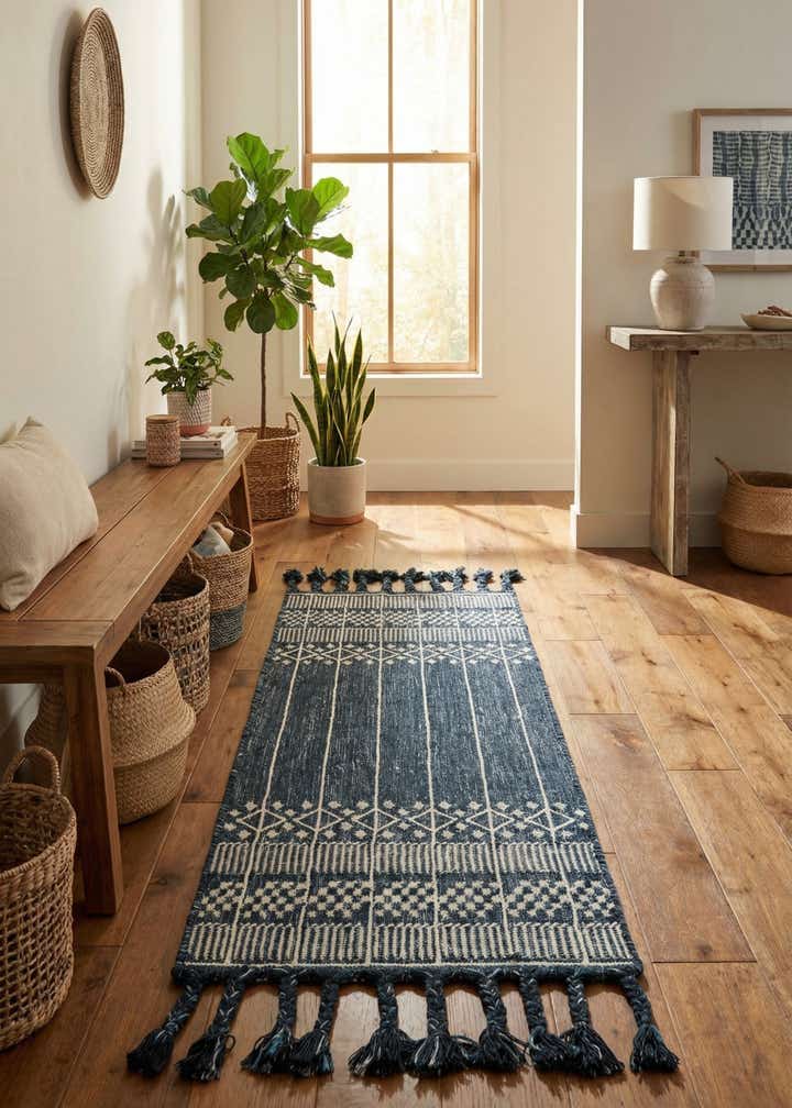 2' 2 x 5' 1 Easy-Clean Eco Bohemian Indoor / Outdoor Runner Rug