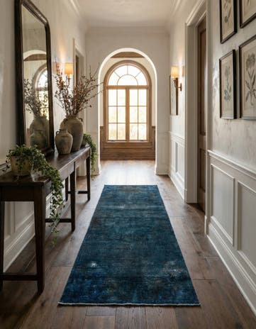 4' 1 x 8' 3 Hand Knotted Ultra Vintage Persian Wool Runner Rug