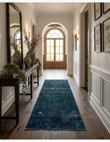 4' 1 x 8' 3 Hand Knotted Ultra Vintage Persian Wool Runner Rug