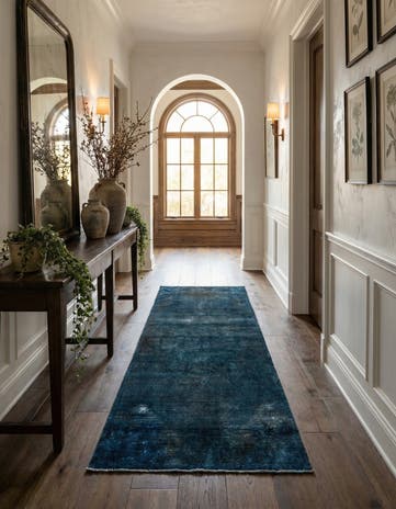 4' 1 x 8' 3 Hand Knotted Ultra Vintage Persian Wool Runner Rug