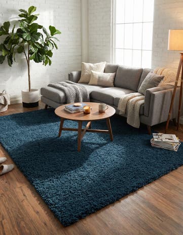 7' 10 x 11' Solid Shag Rug