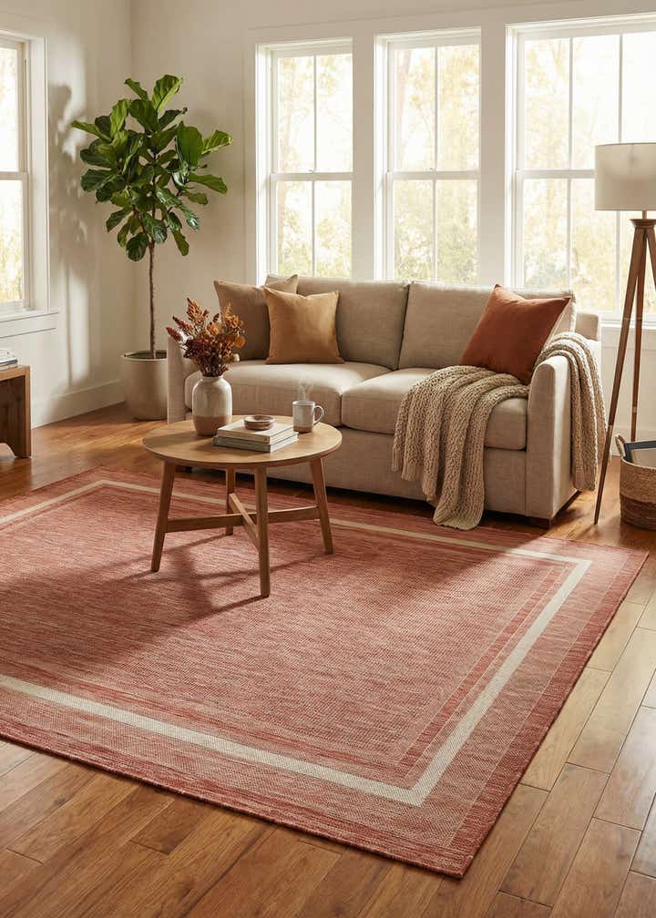 7' x 10' Easy-Clean Border Indoor / Outdoor Rug