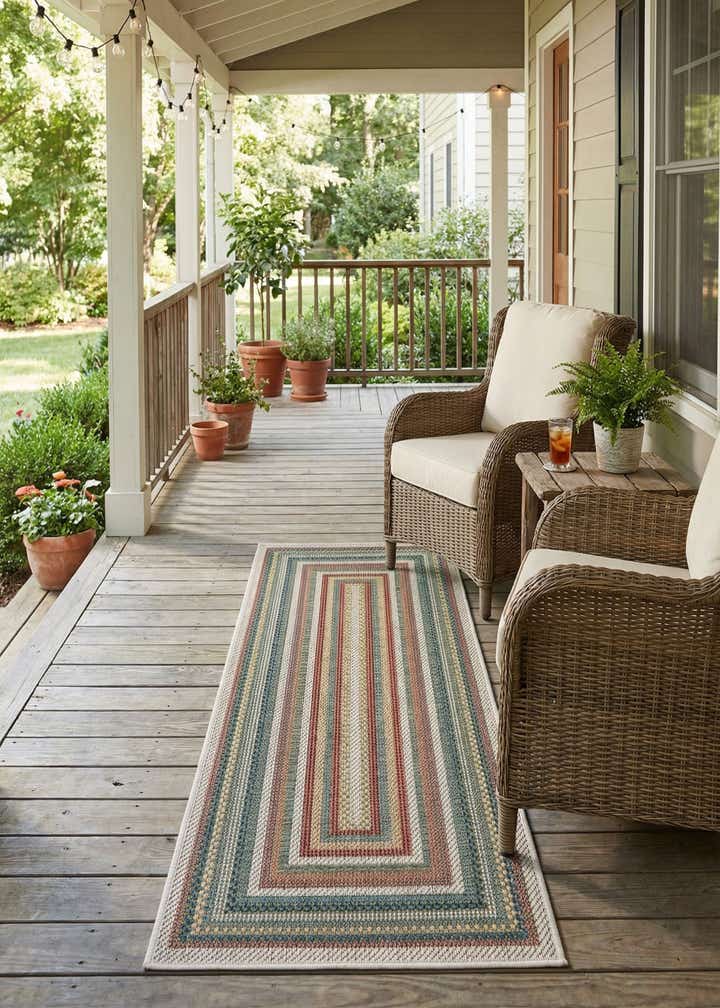 2' x 5' 1 Easy-Clean Baja Indoor / Outdoor Runner Rug
