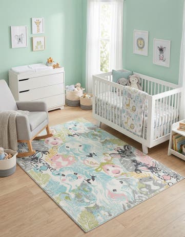 4' x 6' Animals Whimsy Kids Rug