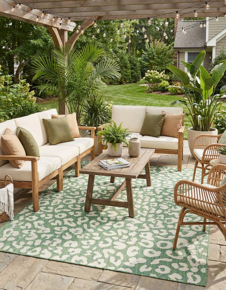 Detail image of 7' 10 x 10'  Washable Safari Indoor / Outdoor Rug