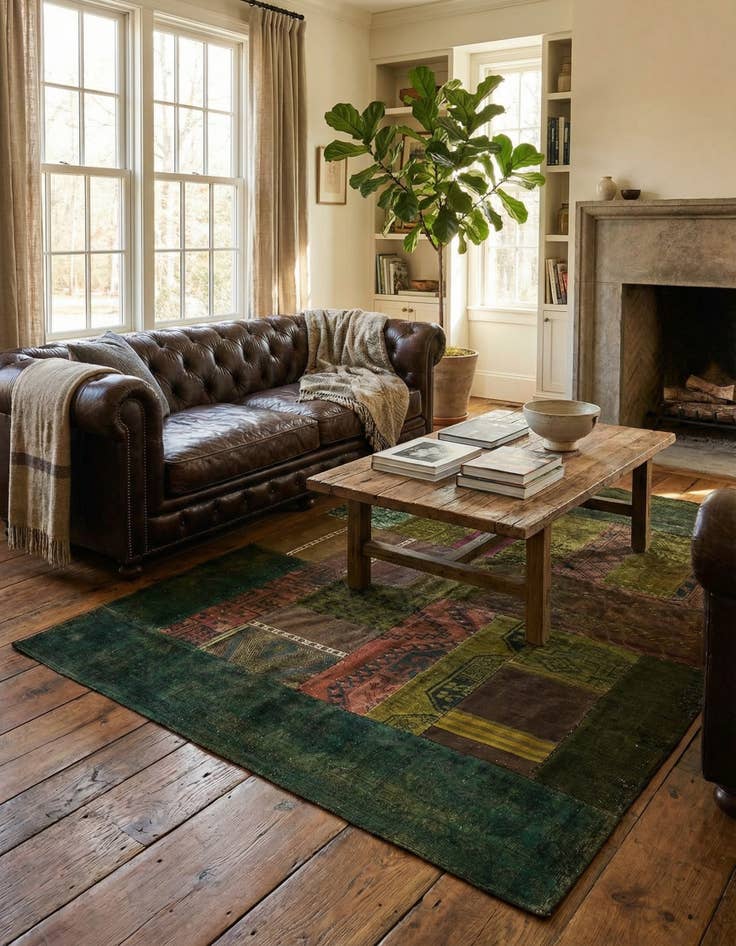 Detail image of 5' 10 x 8' 1  Hand Knotted Ultra Vintage Persian Wool Rug