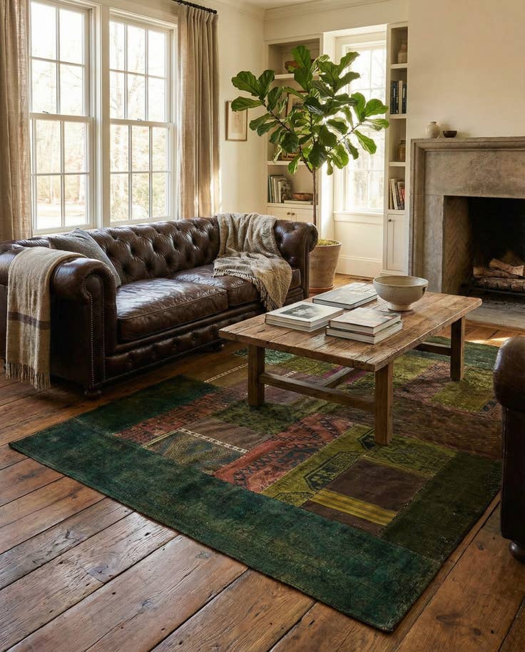 Detail image of 5' 10 x 8' 1 Hand Knotted Ultra Vintage Persian Wool Rug